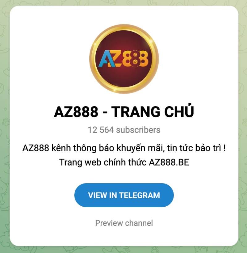 Liên hệ AZ888 qua Telegram