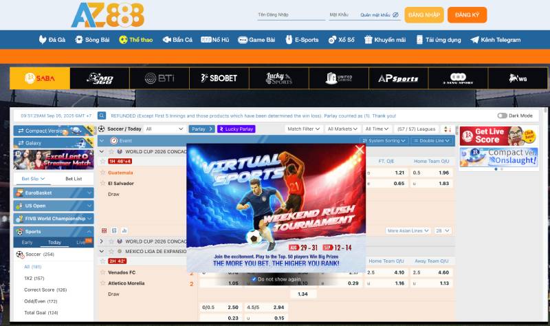 AZ888 🎖️ Trang Chủ Nhà Cái AZ 888 Uy Tín Hàng Đầu Châu Á 2025 9 Thể thao (SABA, Bet365, SBOBET)